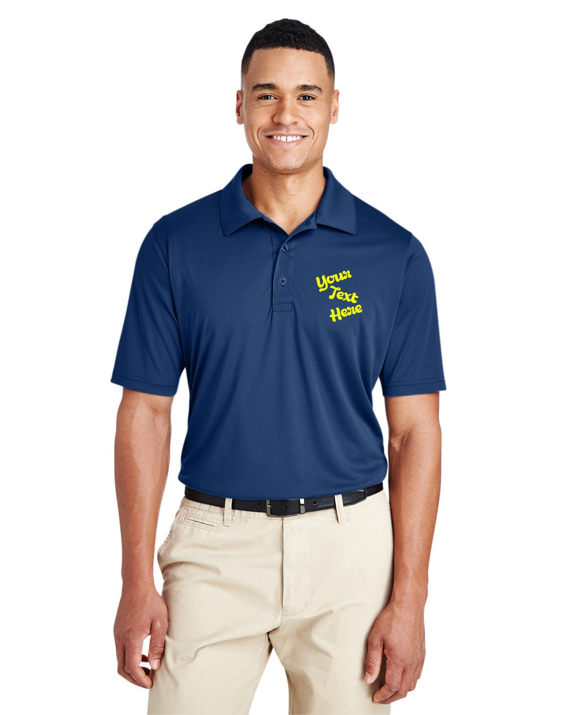 Polyester Custom Embroidered Polo Shirt for Men Personalized Etsy