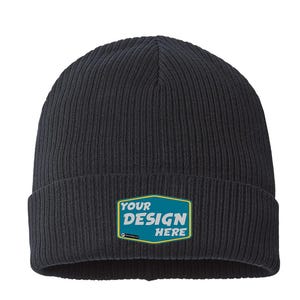 Custom Organic Cotton Cuffed Beanie: Personalized Knit Cap