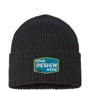 Custom Chunky Rib Knit Beanie: Sustainable Cuffed Headwear