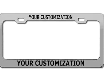 Custom Aluminum License Plate Frame: Laser Engraved Tag