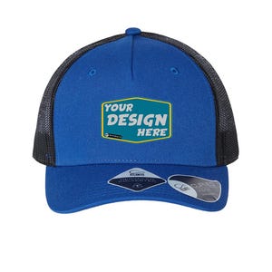 ATLANTIS HEADWEAR Custom Sustainable Five-Panel Trucker Cap Custom Cap Handmade Gift Headwear Womens Hat Mens Hat Embroidered Hat Custom