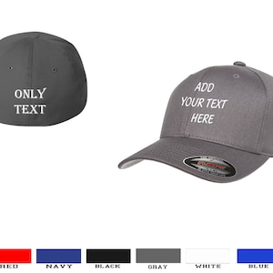 FLEXFIT Embroidered Dad Cap: Custom Text Gym Hat