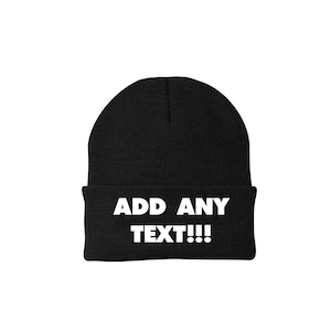 Benutzerdefinierte Stickerei personalisierte Text Ski Rodeln stricken gefesselt bestickte Mütze Hut