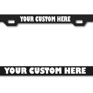 CHROME FRAME CUSTOM Personalized License Plate Frame Engraved / Digital Priting