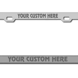 Black Custom Personalized Laser Engraved License Plate Frame