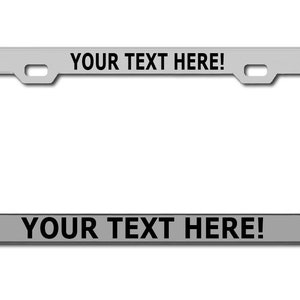 Your Text Here Top Quality Metal License Plate Frame Auto Tag Holder