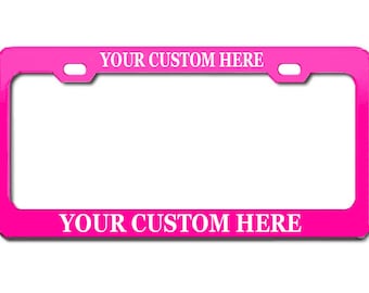 Custom License Plate Frame: Laser Engraved Steel Tag Holder