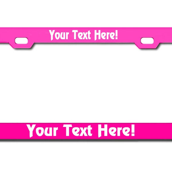 Light Pink License Plate Frame Etsy