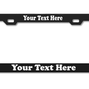Custom Personalized LASER ENGRAVED Light Pink License Plate Frame COOPER Tag Laser Engraving & Vinyl Pring Options