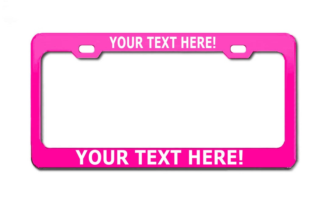 Universal Custom Laser Engraved Black Stainless Steel Metal License Plate Frame
