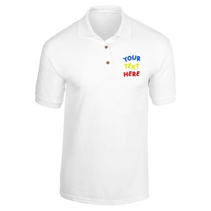 Men&#39;s Women&#39;s Custom Embroidered Shirts Personalized Embroidery Text Polo T-Shirt