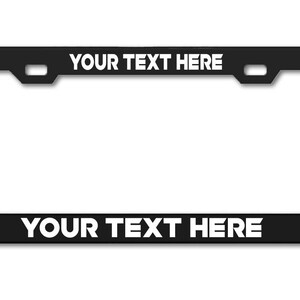 2 Hole for Auto Custom Personalized HT Pink License Plate Frame COOPER Tag Laser Engraving & Vinyl Pring Options