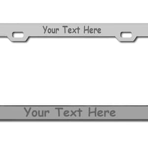 CUSTOM PERSONALIZED License Plate Frame Laser Engraved