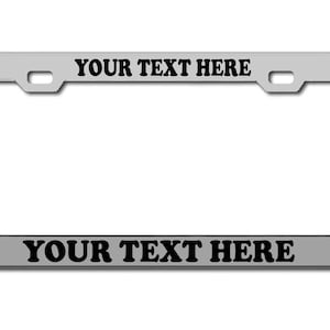 Customized Heavy Duty License Plate Frame Laser Engraved Stainless Steel Metal