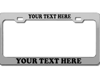 Customized Heavy Duty License Plate Frame Laser Engraved Stainless Steel Metal