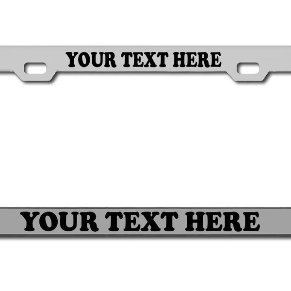 Customized Heavy Duty License Plate Frame Laser Engraved Stainless Steel Metal