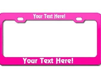CHROME FRAME CUSTOM Metal License Plate Frame Laser Engraved