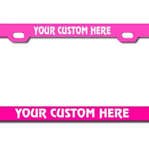 Custom Laser Engrave Chrome Stainless Steel License Plate Frame With YOUR TEXT