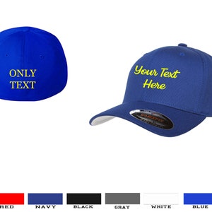 FLEXFIT Personalized Custom Embroidered Hat | Custom Logo | Design your own | Custom text
