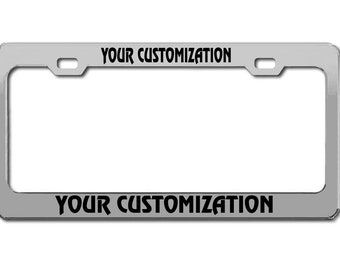 Custom Chrome License Plate Frame: Personalized Metal Tag