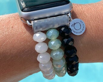 Apple Watch Band / Multicolored Beaded / Adjustable / Apple Watch Strap / 38mm or 40mm / Stretchy Watch Band / Gifts for Her