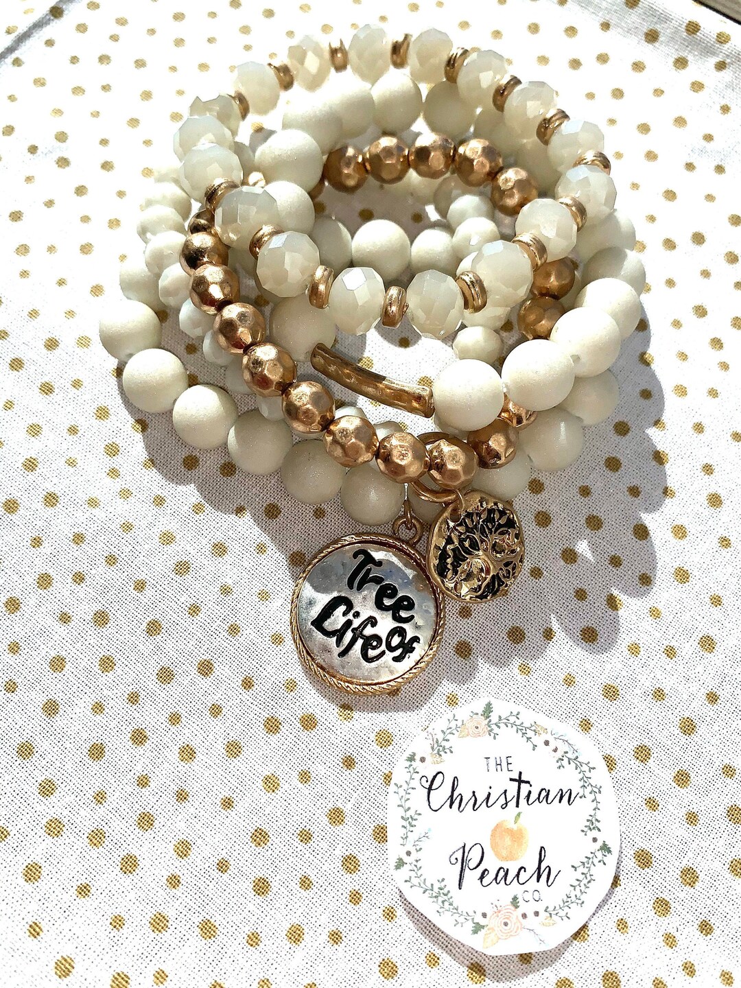 Tree of Life Beaded Bracelets / Stretch Charm / Christian - Etsy