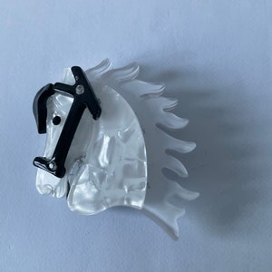 Stunning layered lucite horse head brooch