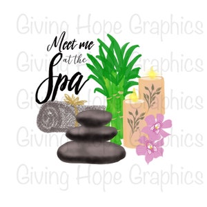 Dia do Spa, Encontre-me no Spa, relaxamento, design do Dia das Mães, design de autocuidado, png, sublimação, DTG, clip art, scrapbooking, desenhado à mão