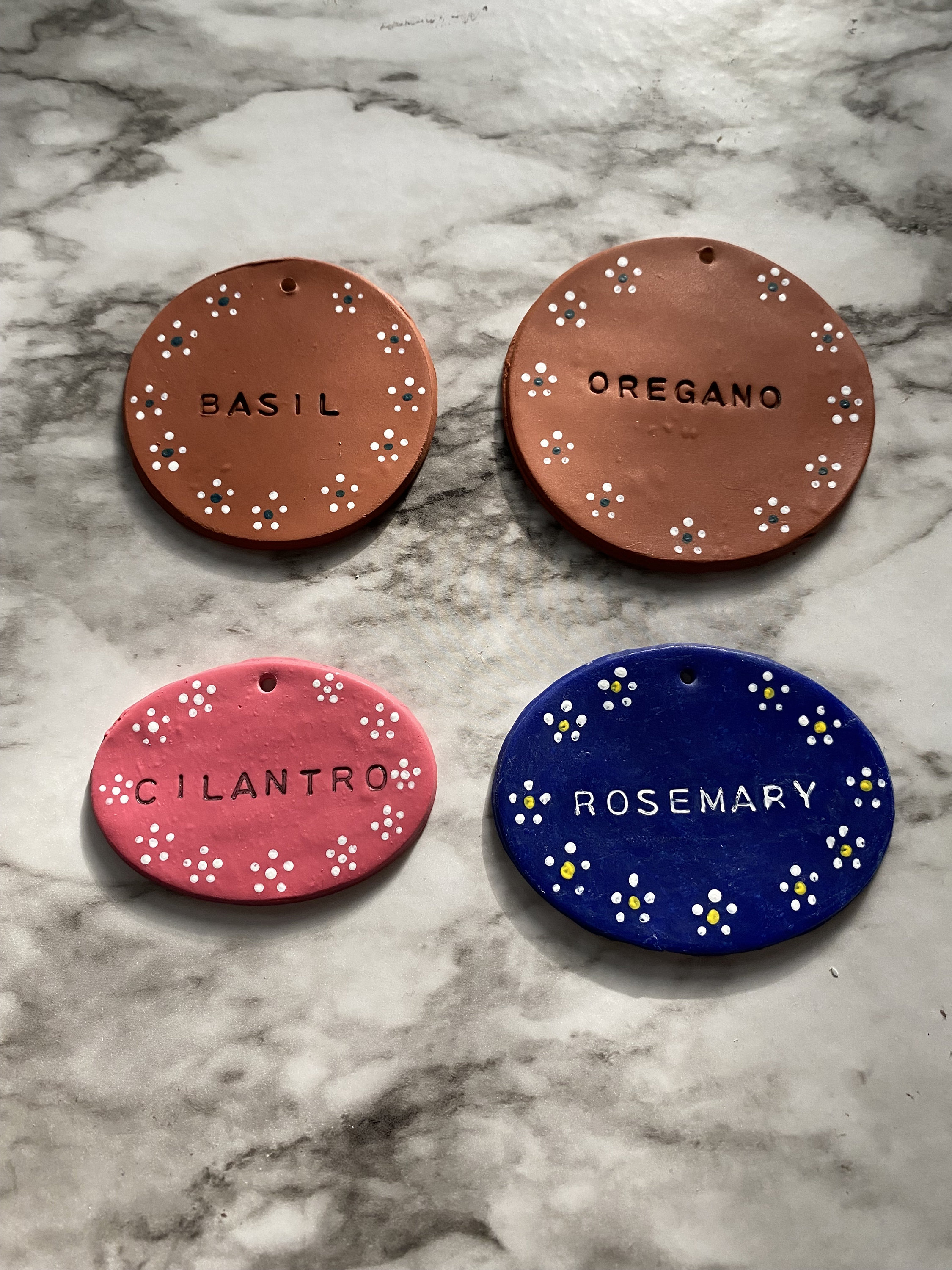 Plant Markers For Garden Talavera Herb Marker Hand Stamped Polymer plant-markers-for-garden-talavera-herb-marker-hand-stamped-polymer