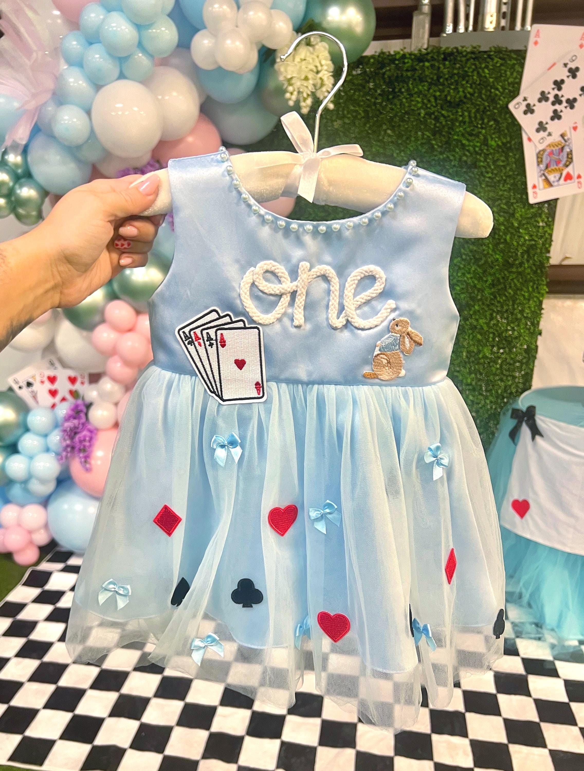 alice in wonderland first birthday dress Alice in Onederland MTO  Bitty Bundles of Joy
