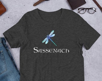 Sassenach outlander Escocia libélica gaélica manga corta unisex camiseta