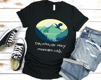 Hobbit Señor de los Anillos Misty Mountains Camiseta Unisex de manga corta