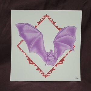 Two-headed Bat Original Art Print