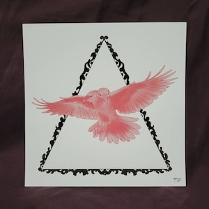 Two-headed Raven Original Art Print