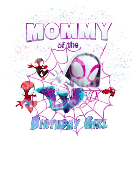 Spidey and His Amazing Friends birthday, Spidey png, jpg, Spidey Sublimation, Ghost Spider Sublimation, png, jpg, Ghost Spider Birthday Girl