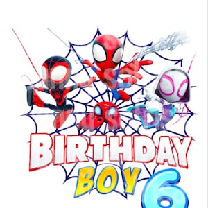 PERSONALIZABLE Spidey and His Amazing Friends birthday, Spidey Birthday Boy, Spidey png, jpg, Spidey Sublimation