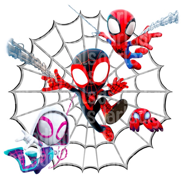 Spidey and His Amazing Friends birthday, Spidey png, jpg, Spidey Sublimation, Miles png, jpg, pdf