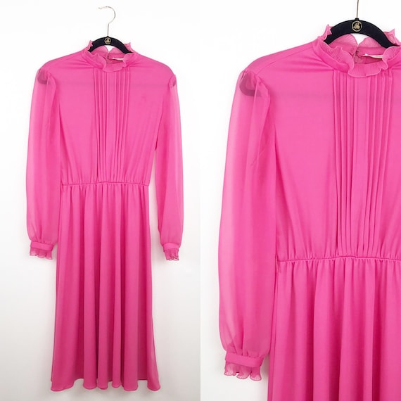Vintage 1980’s Barbie pink midi dress - Gem