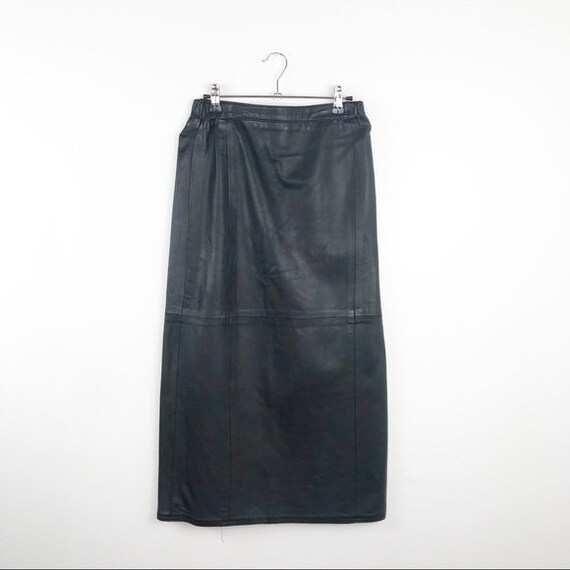 Vintage 1990’s leather midi skirt