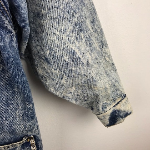 Vintage Cherokee 1980’s acid wash long denim jack… - image 3