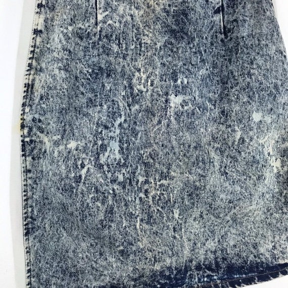 Vintage Bongo 1980 S Acid Wash Denim Skirt Gem