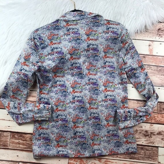 Vintage 1970’s psychedelic disco shirt button down - image 5