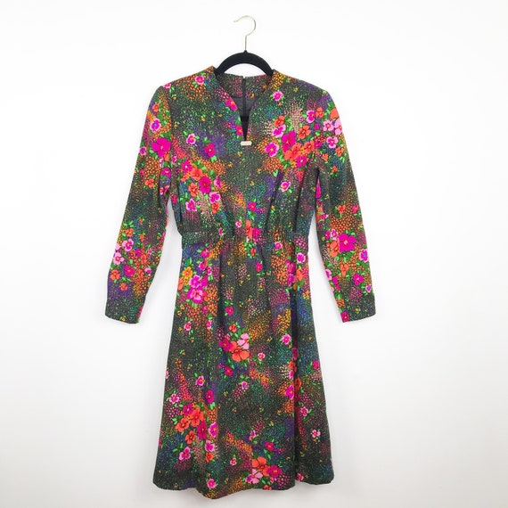 Vintage 1970’s floral bohemian dress long sleeve - image 1