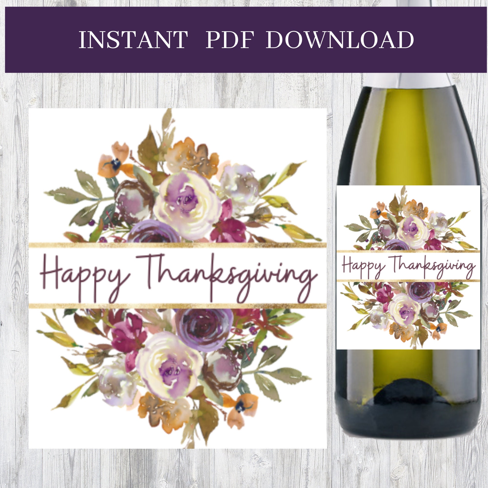 Free thanksgiving wine labels