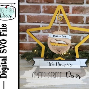 Stern Weihnachtsverzierung Stand SVG-Datei