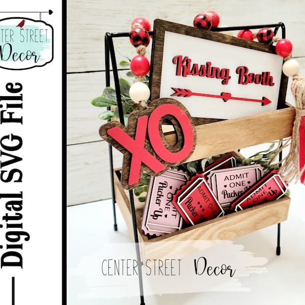 Kissing Booth Tickets SVG File Tiered Tray