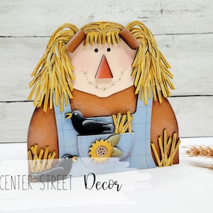 Scarecrow Girls Lady SVG File Shelf Sitter