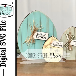 Easter Egg Chunky SVG File Shelf Sitter