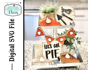 Pie Thanksgiving SVG Tiered Tray File