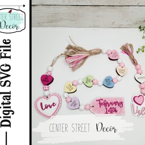 Valentinstag Perlengirlande Tags SVG-Datei
